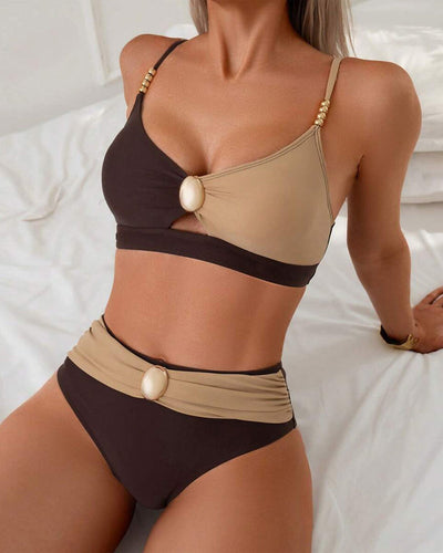 Maillot De Bain Haute Taille Sexy Soutien-Gorge Triangle