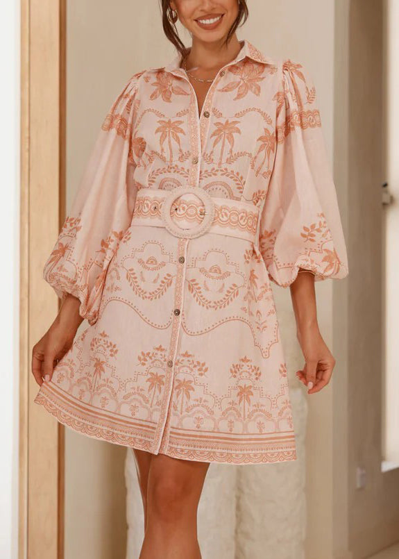 Sophie Paris® I Mini-robe en lin rose