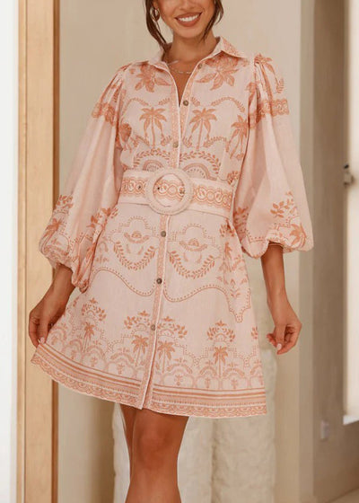 Sophie Paris® I Mini-robe en lin rose