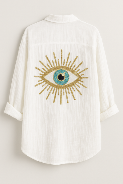 Sora™ | Chemise Œil protecteur Élégante En Lin