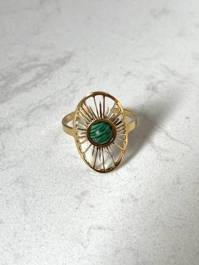 Soleil – Bague – Acier inoxydable – Ajustable