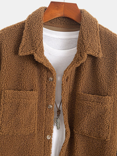 Teddy Fleece Button Up Shirt