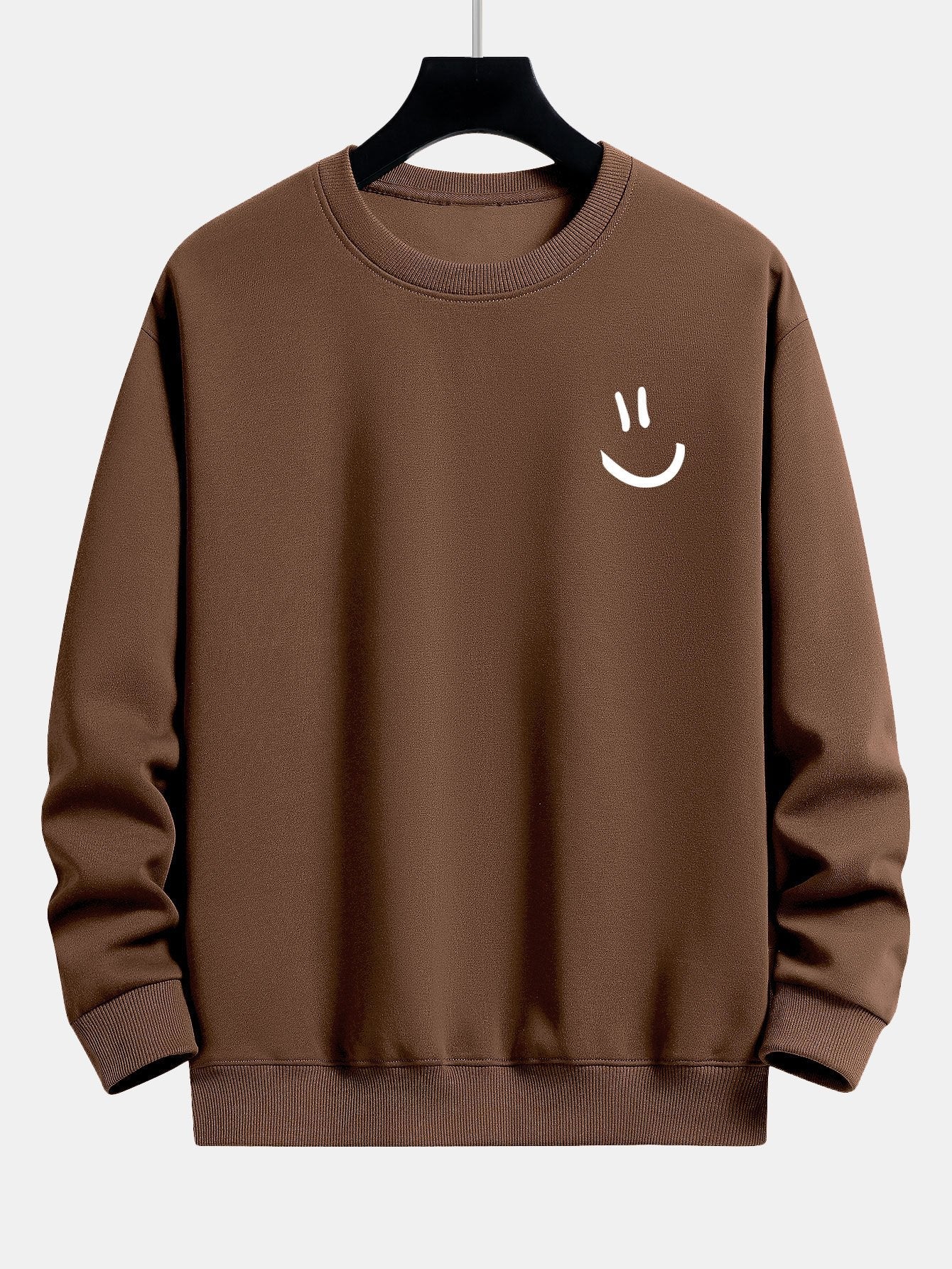 Smiley Face Print Relax Fit Sweatshirt
