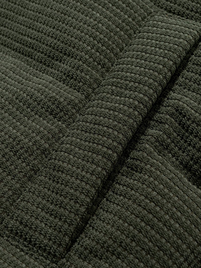 Teddy Lined Corduroy Hooded Puffer Coat