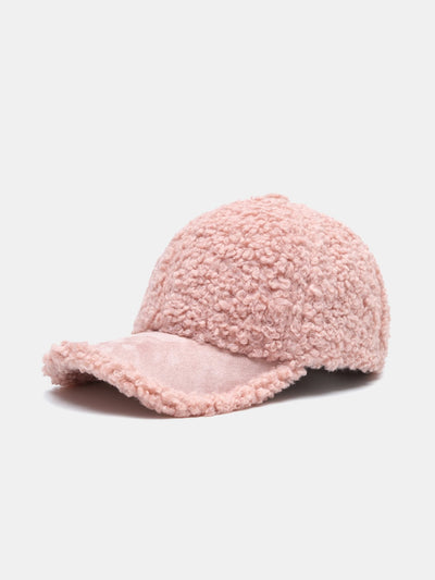 Solid Color Teddy Plush Baseball Cap