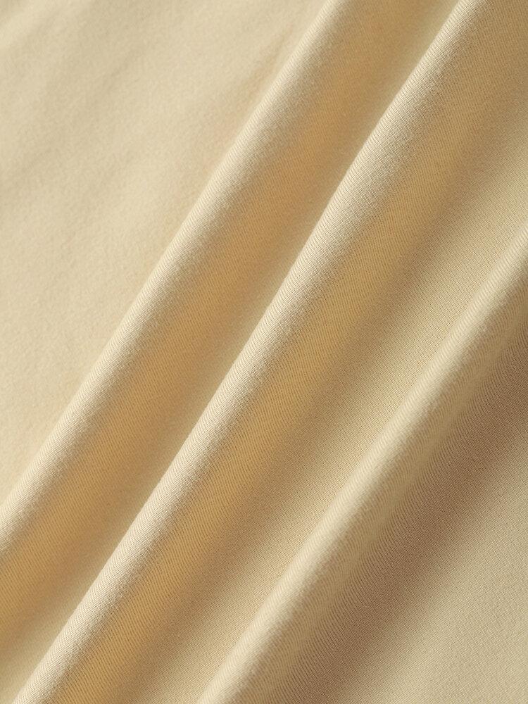 Solid Color Arc Hem T-Shirt