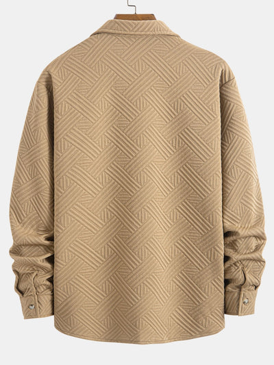 Striped Jacquard Button Up Shirt
