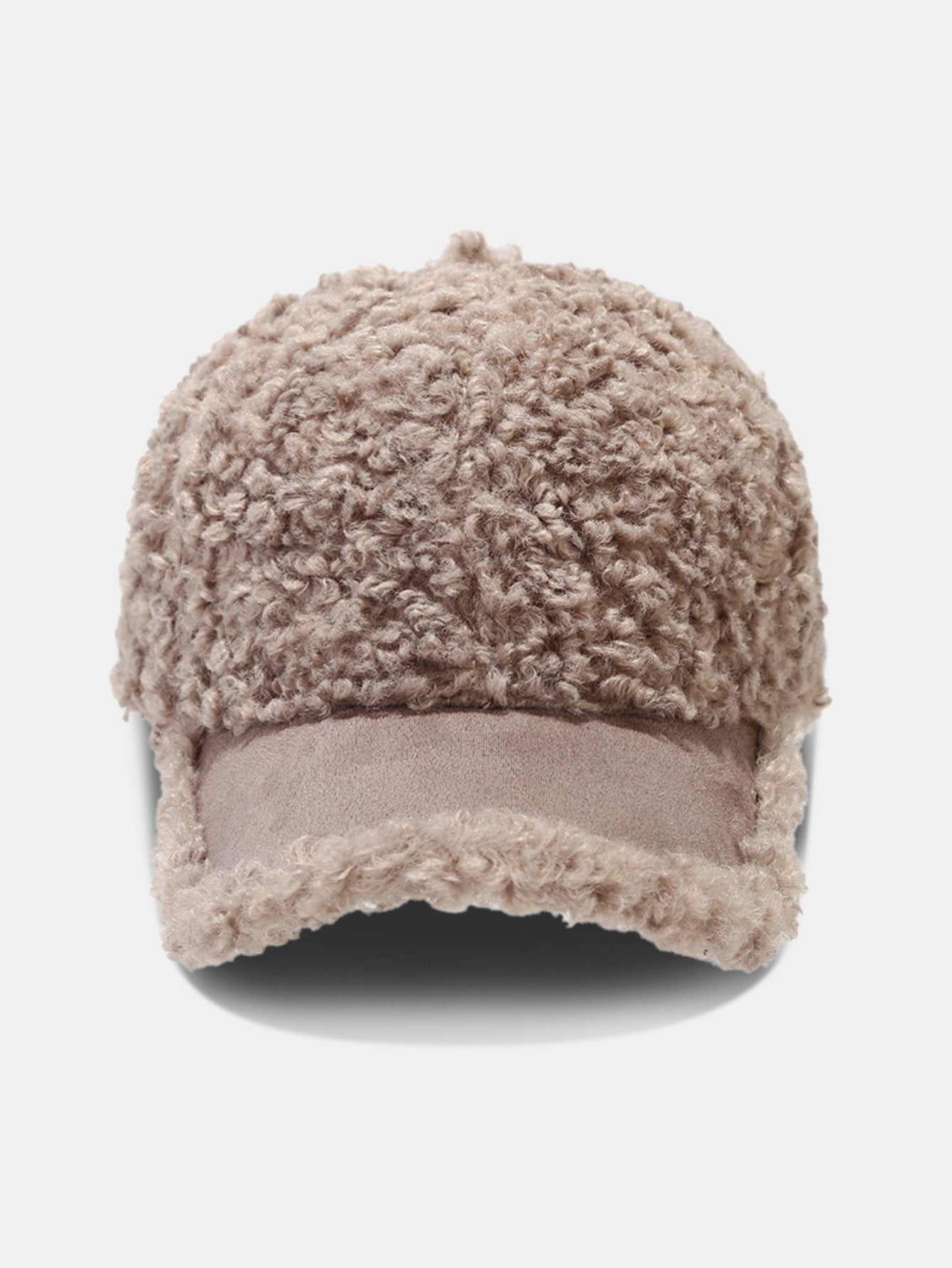Solid Color Teddy Plush Baseball Cap