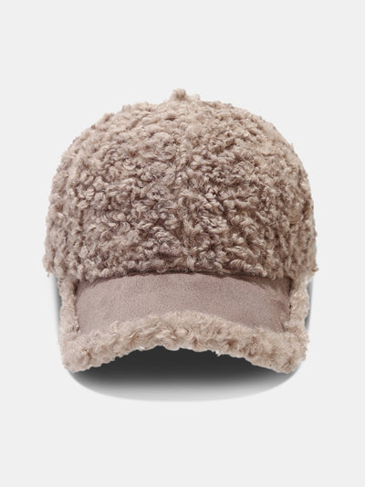 Solid Color Teddy Plush Baseball Cap
