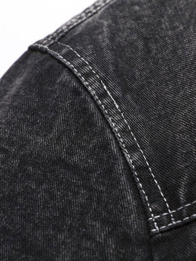 Teddy Lined Washed Denim Jacket