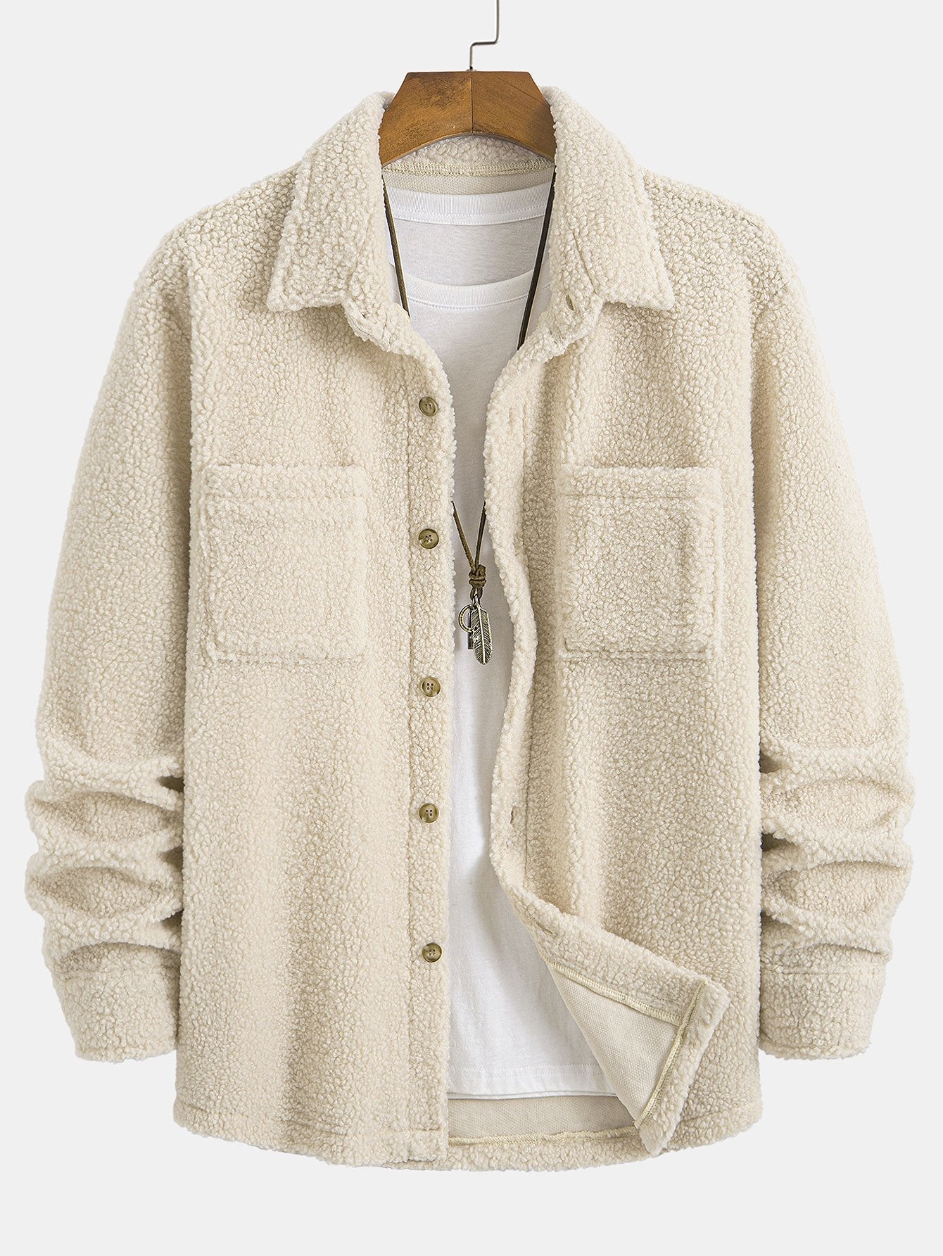 Teddy Fleece Button Up Shirt