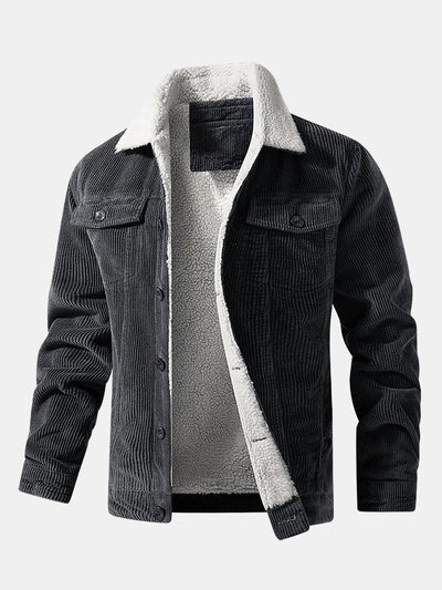 Teddy Lined Cotton Corduroy Jacket