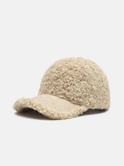 Solid Color Teddy Plush Baseball Cap