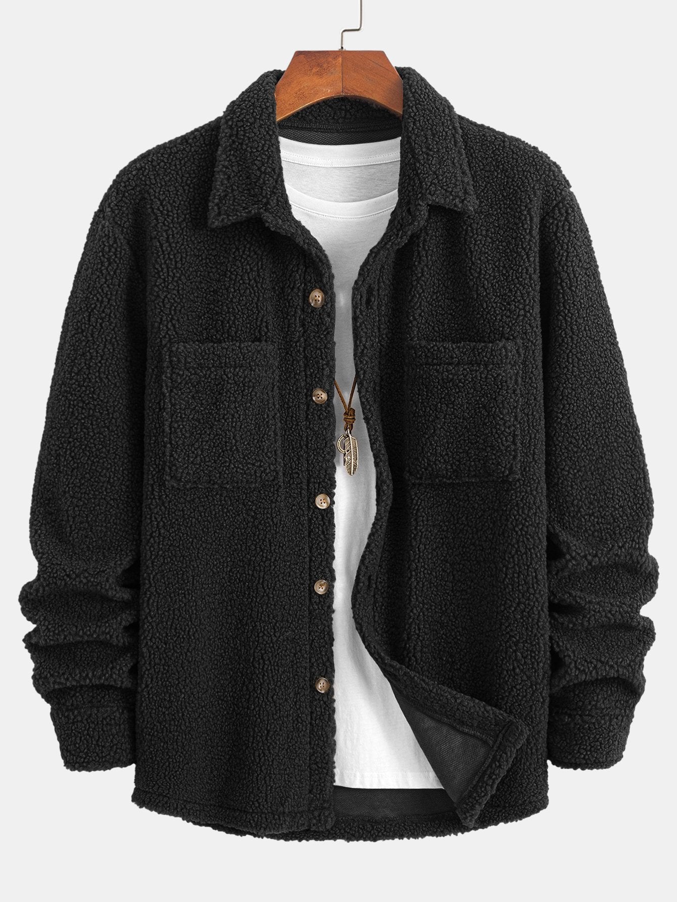 Teddy Fleece Button Up Shirt