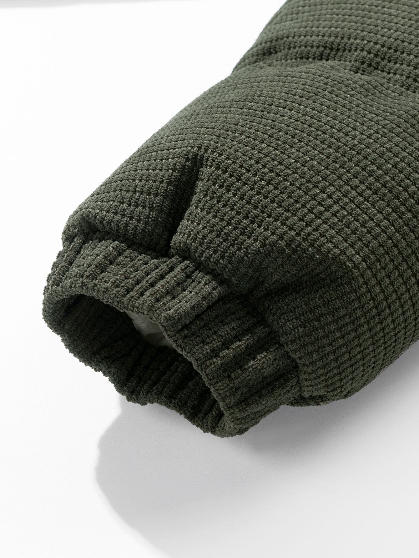 Teddy Lined Corduroy Hooded Puffer Coat