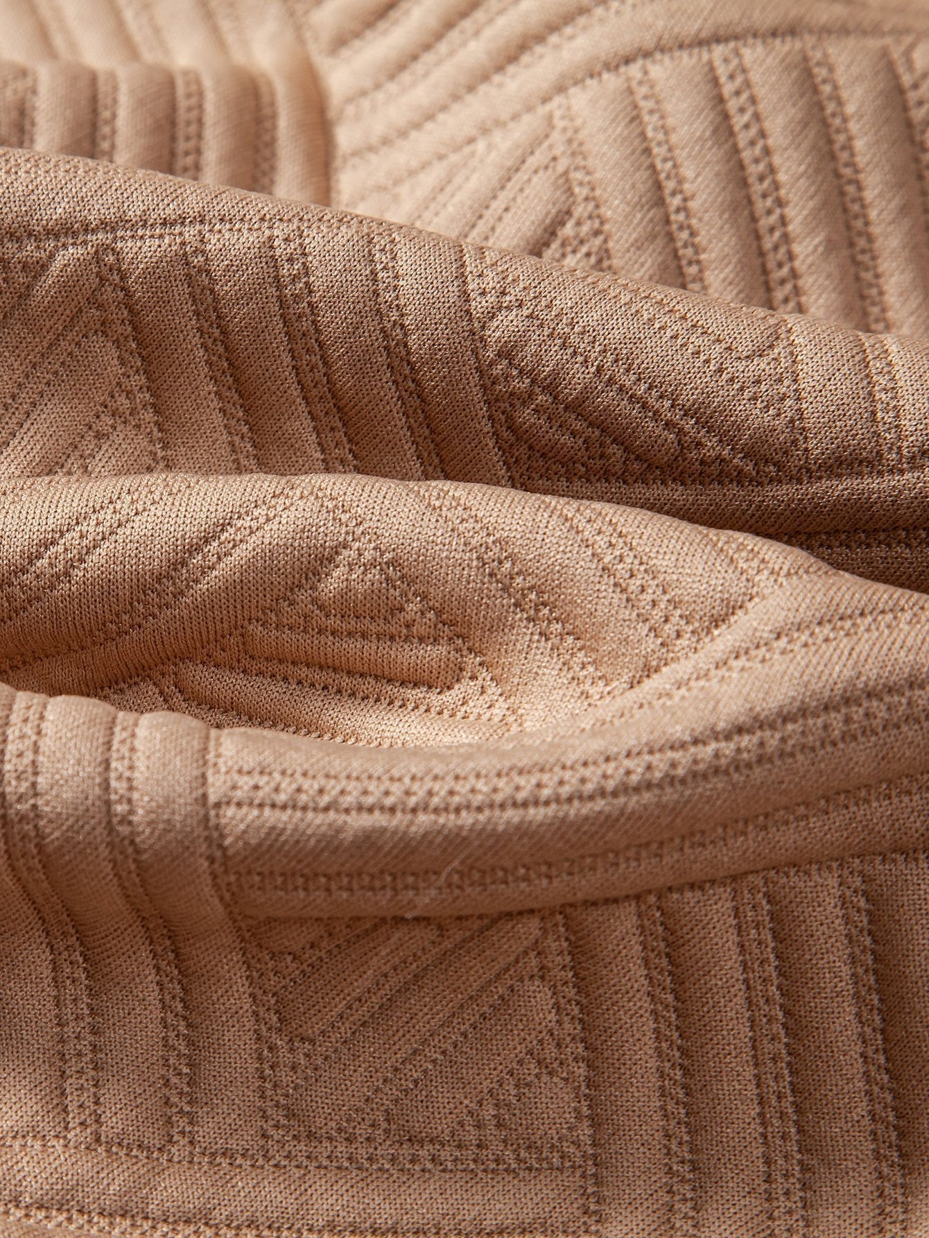 Texture Jacquard Button Up Shirt & Shorts