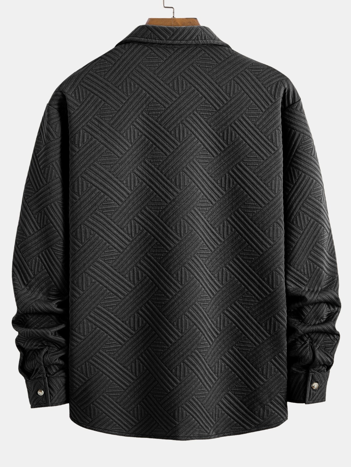 Striped Jacquard Button Up Shirt