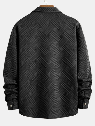 Striped Jacquard Button Up Shirt