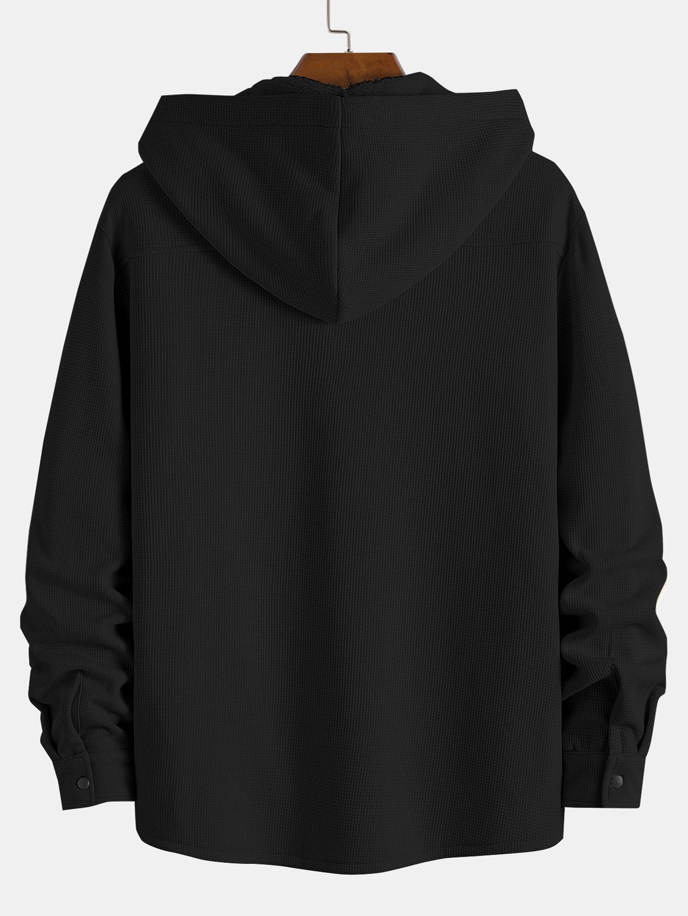 Waffle Hooded Fleece Lined Shirt