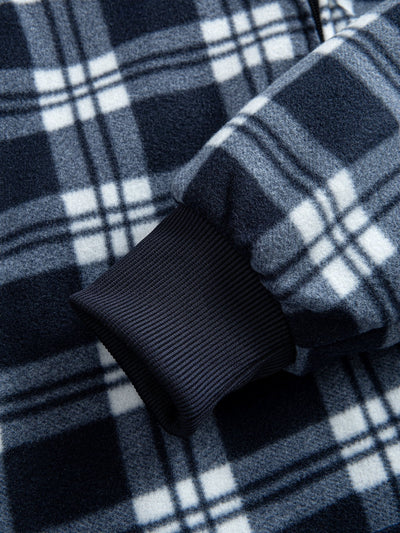 Teddy Fleece Lined Flannel Plaid Hoodie