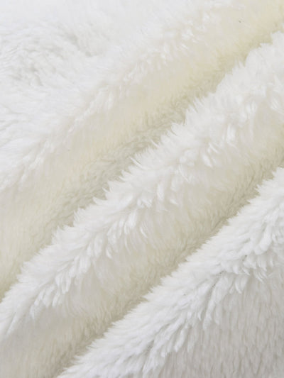 Teddy Lined Corduroy Hooded Puffer Coat