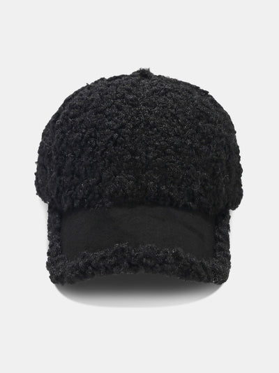 Solid Color Teddy Plush Baseball Cap