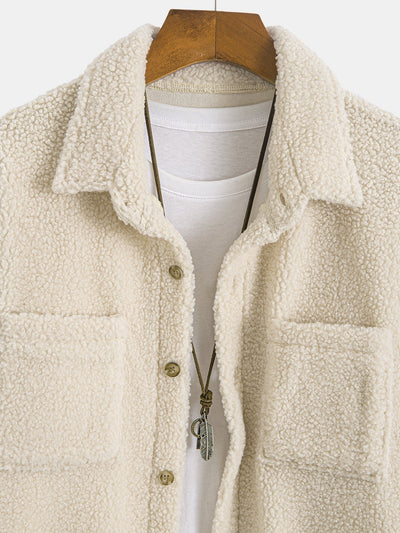 Teddy Fleece Button Up Shirt