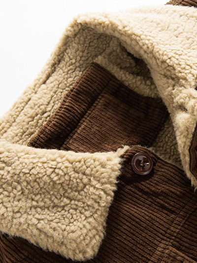 Teddy Lined Cotton Corduroy Jacket