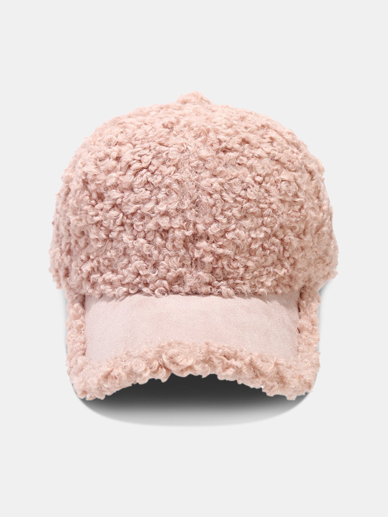 Solid Color Teddy Plush Baseball Cap