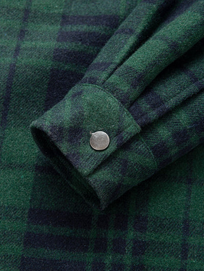 Teddy Lined Flannel Plaid Hooded Shirt