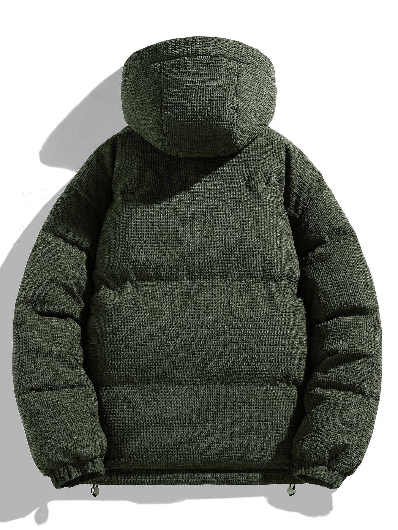 Teddy Lined Corduroy Hooded Puffer Coat