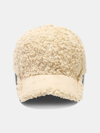 Solid Color Teddy Plush Baseball Cap