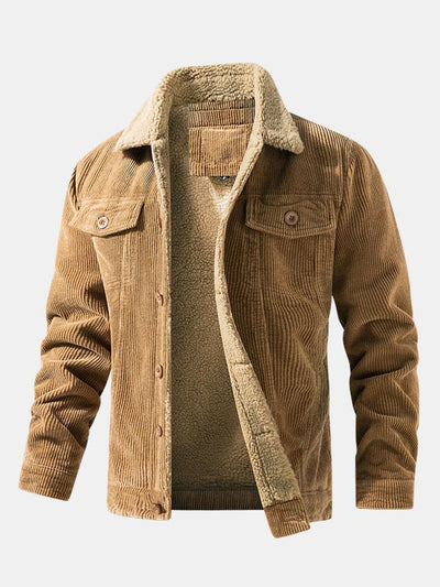 Teddy Lined Cotton Corduroy Jacket