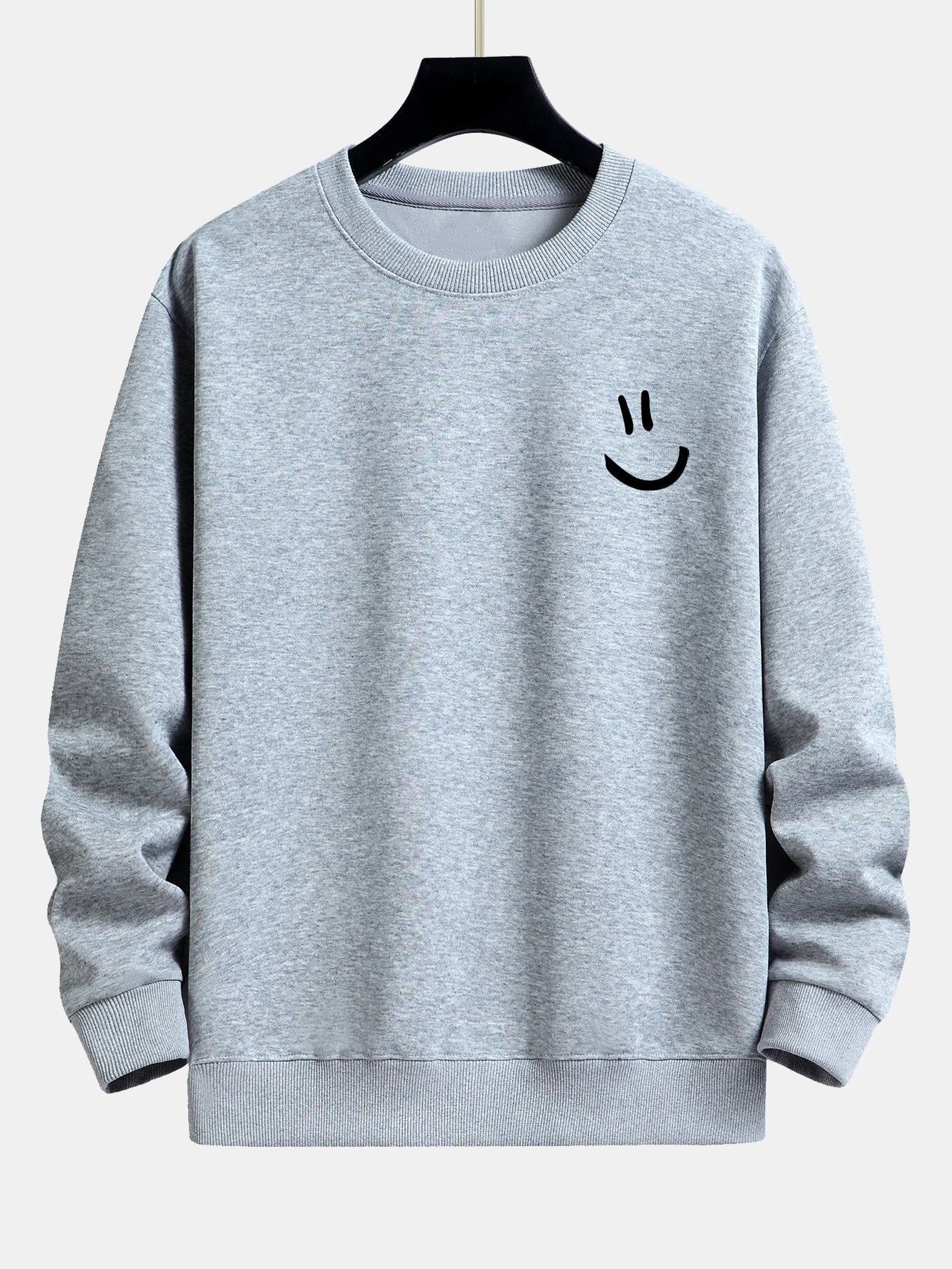 Smiley Face Print Relax Fit Sweatshirt