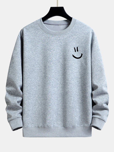 Smiley Face Print Relax Fit Sweatshirt