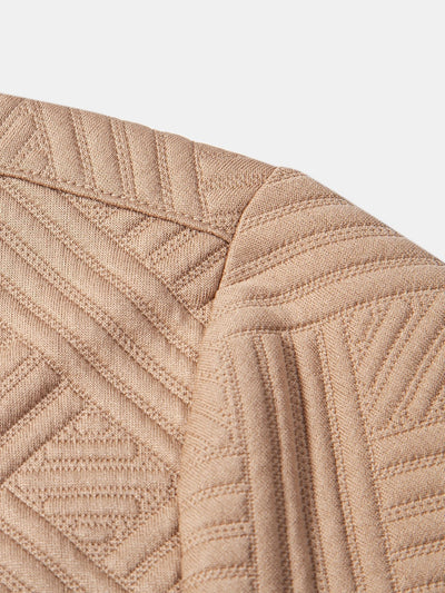 Texture Jacquard Button Up Shirt & Shorts