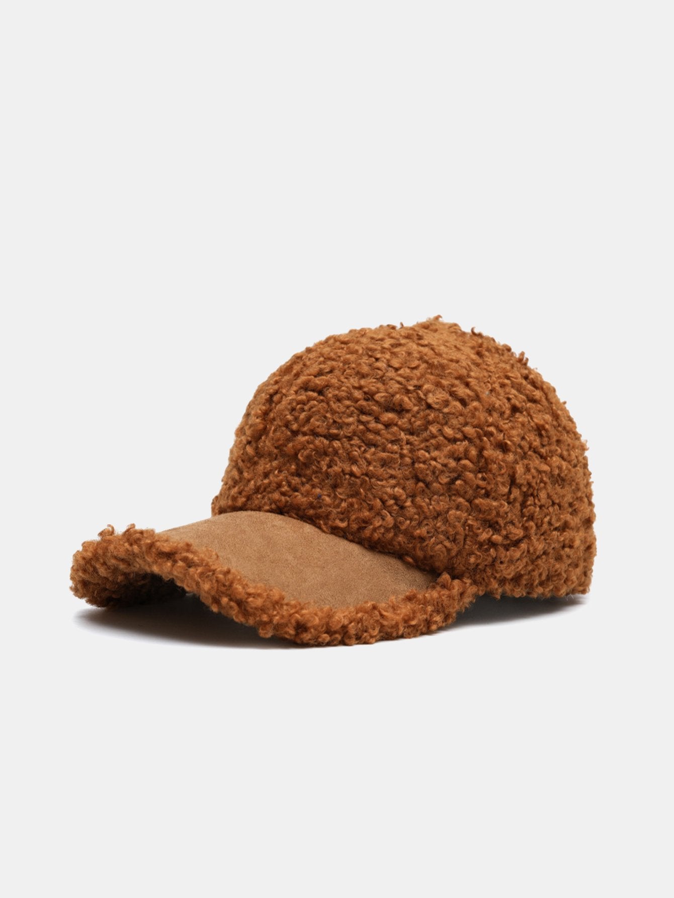 Solid Color Teddy Plush Baseball Cap