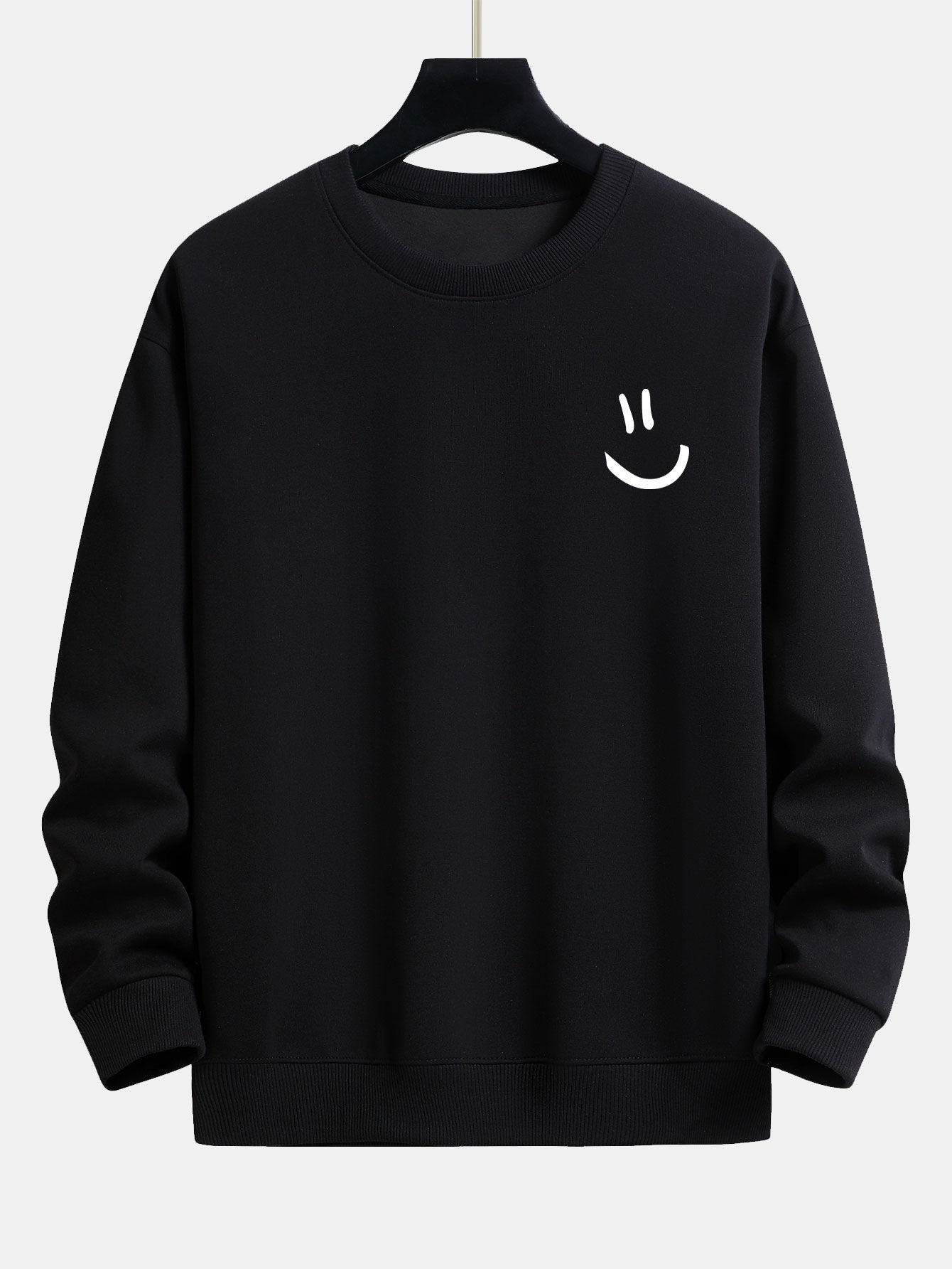 Smiley Face Print Relax Fit Sweatshirt