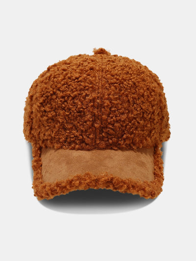 Solid Color Teddy Plush Baseball Cap
