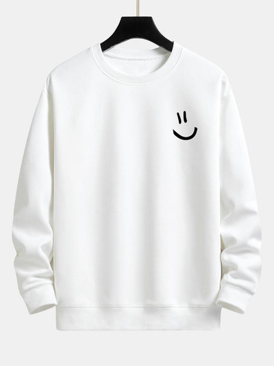 Smiley Face Print Relax Fit Sweatshirt