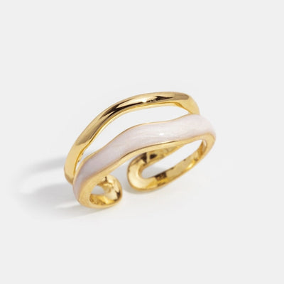 Sophie™ | Bague chic à vagues dorées