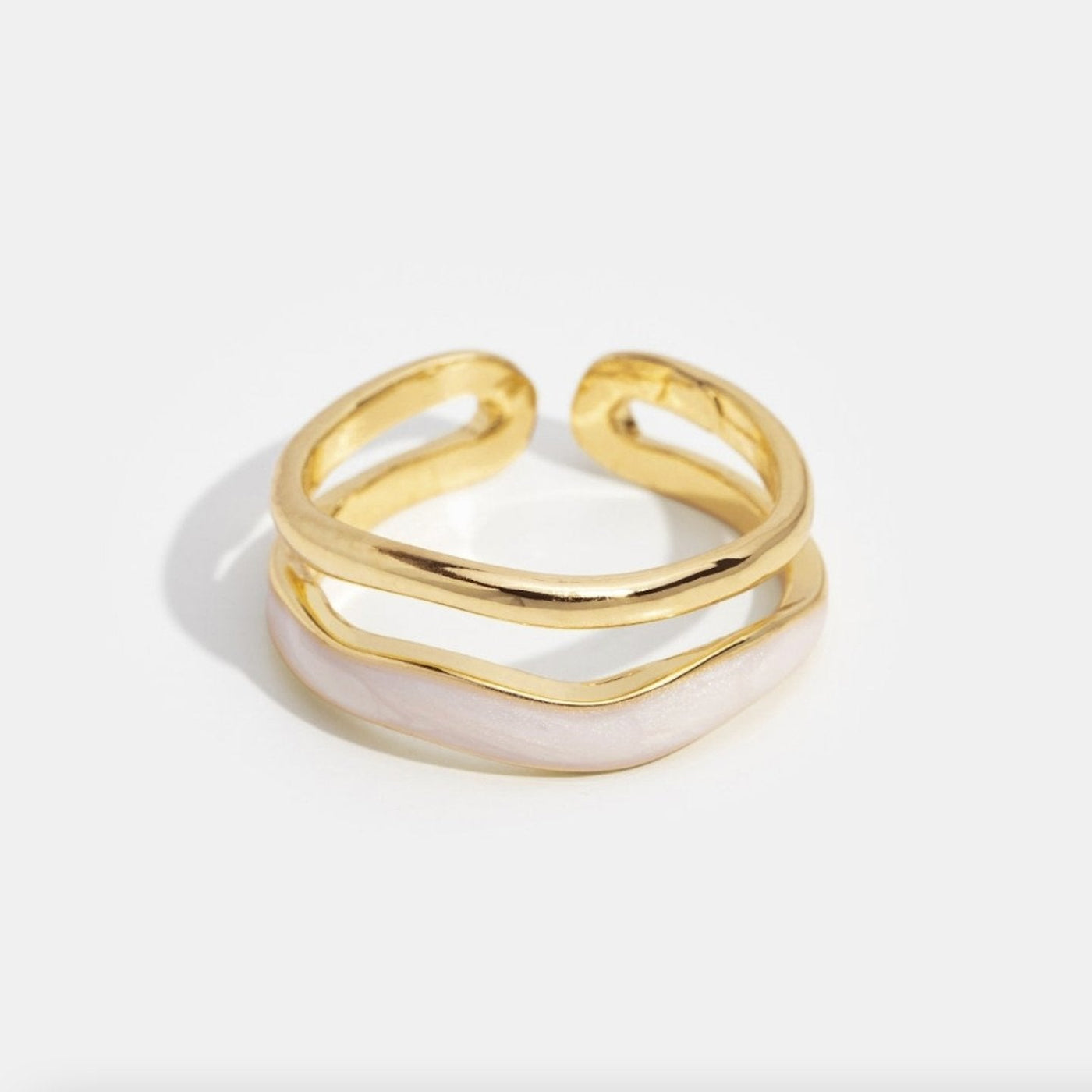 Sophie™ | Bague chic à vagues dorées