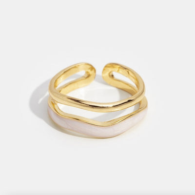Sophie™ | Bague chic à vagues dorées