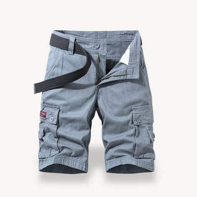Short polyvalent et ceinturé en sergé pour hommes | Cargo