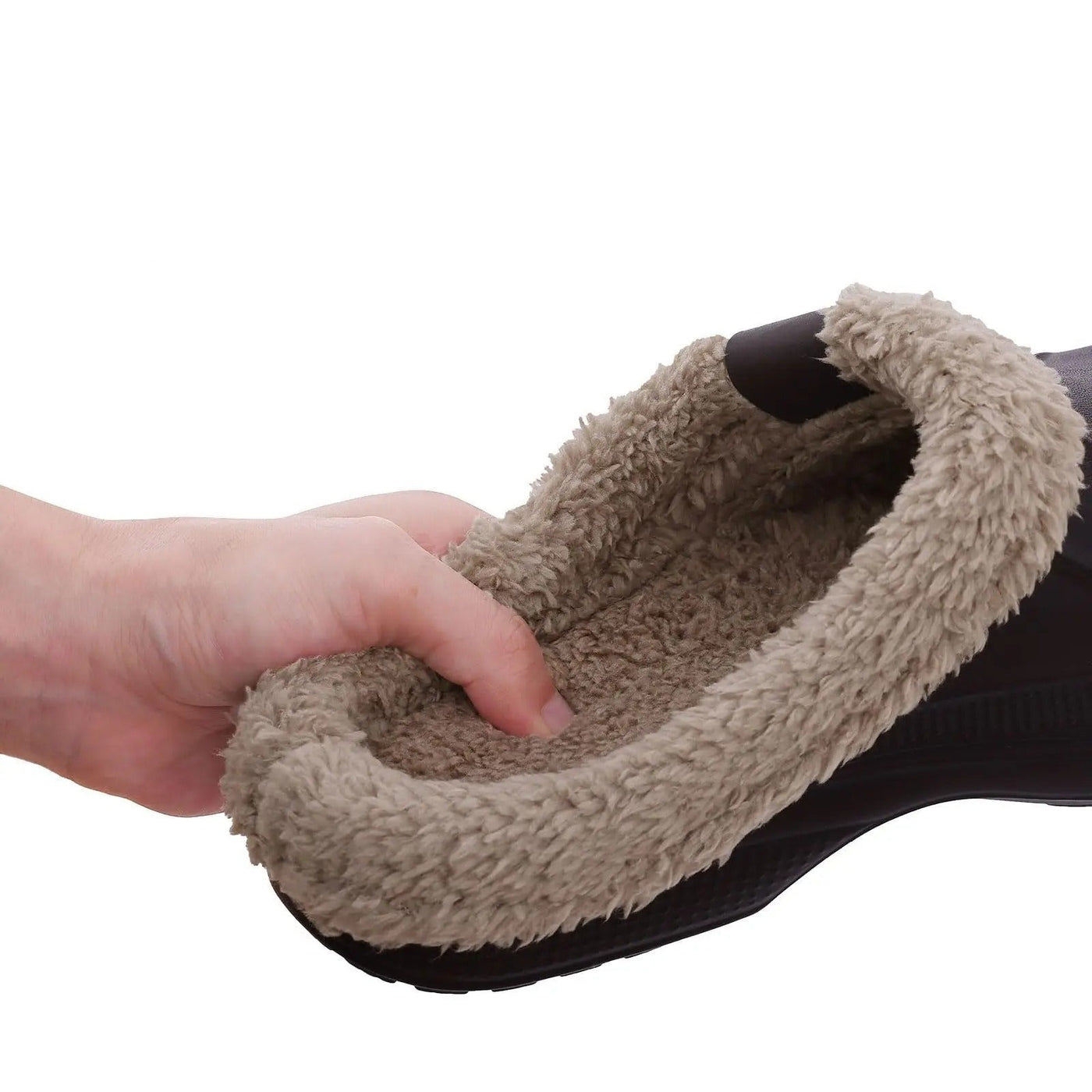 Sabots d'hiver imperméables en fourrure pour hommes