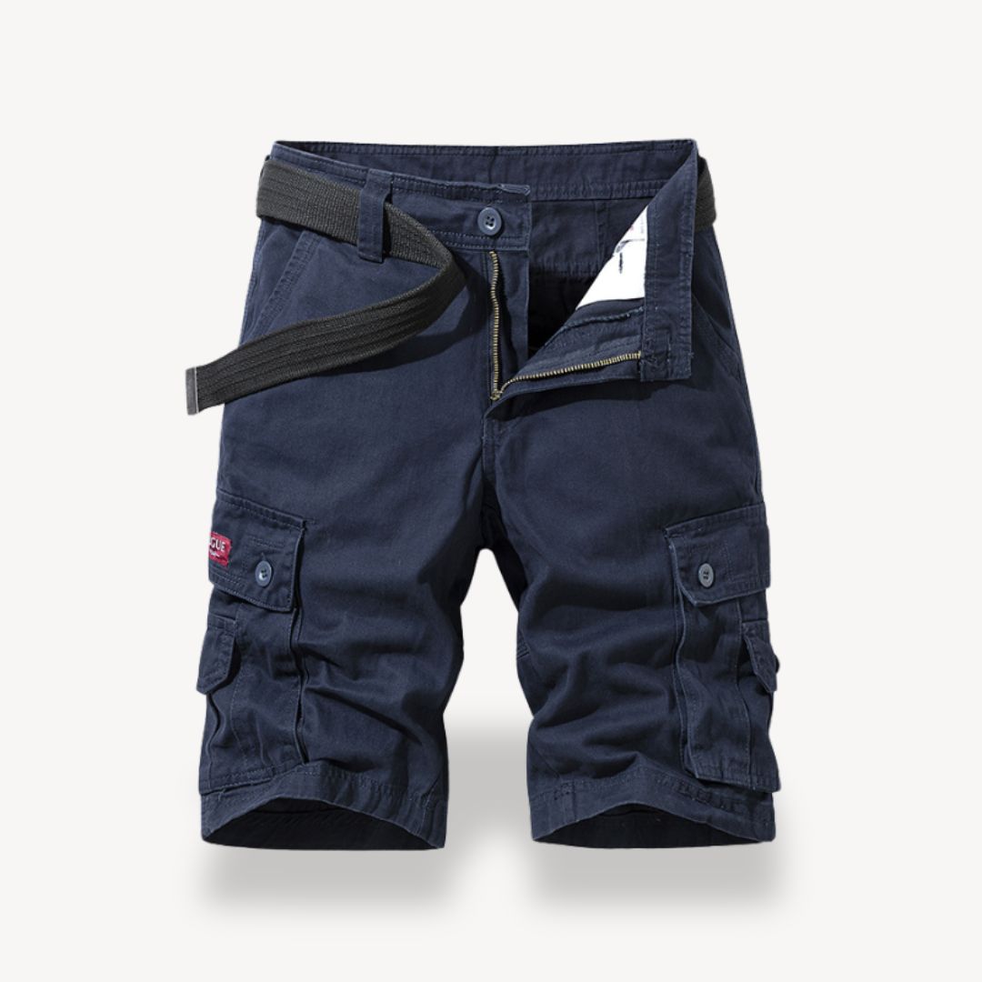 Short polyvalent et ceinturé en sergé pour hommes | Cargo