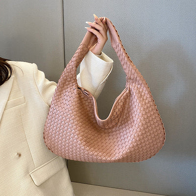 Sac à bandoulière en éco-cuir tressé pour femmes | Moyen