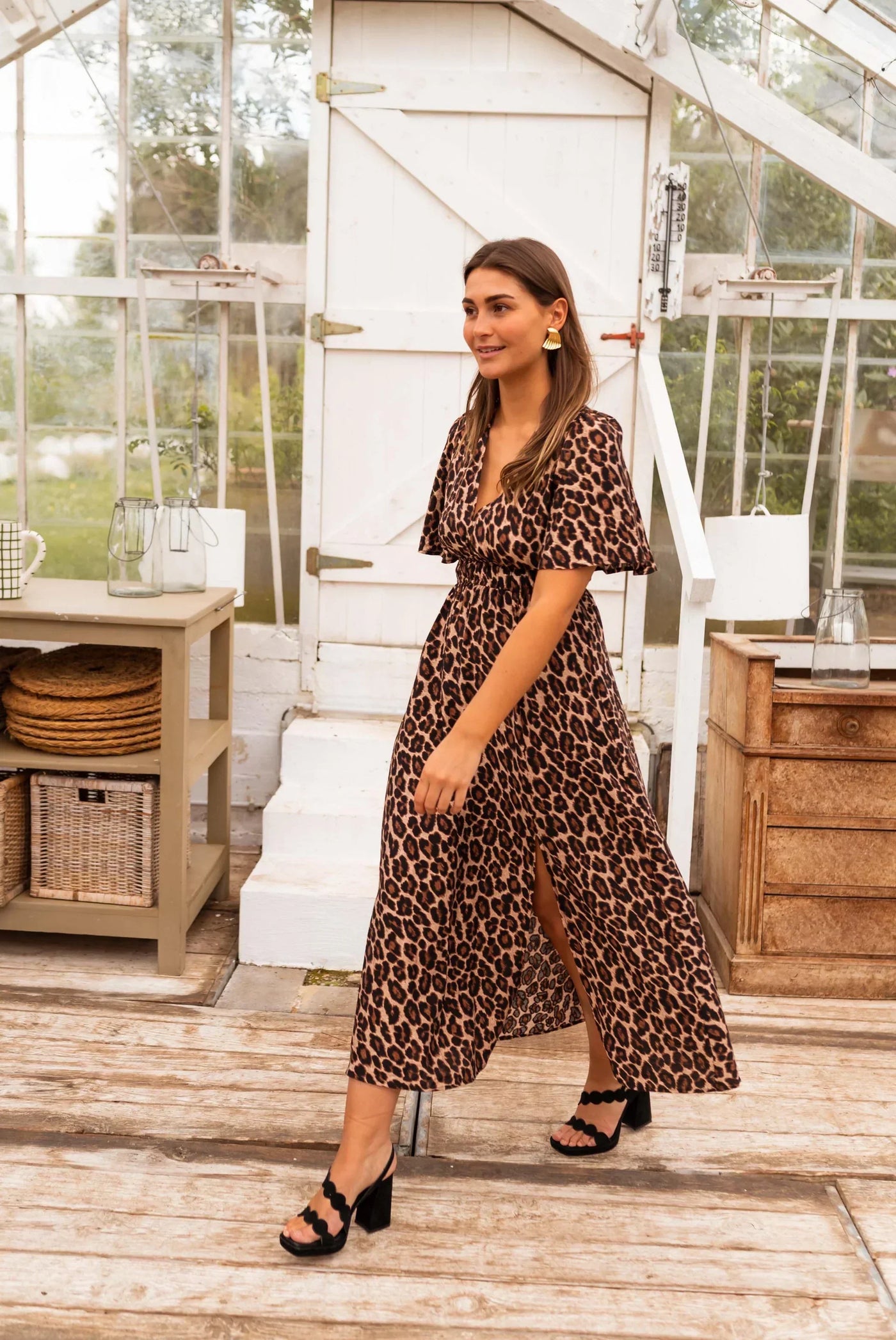 Stella™ | Robe maxi imprimé léopard et esprit estival