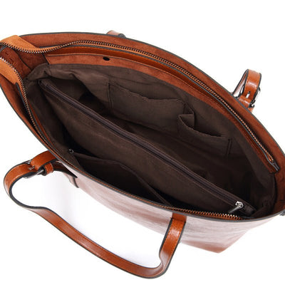 Sac Cabas Femme en Cuir – Grand Sac de Travail Élégant