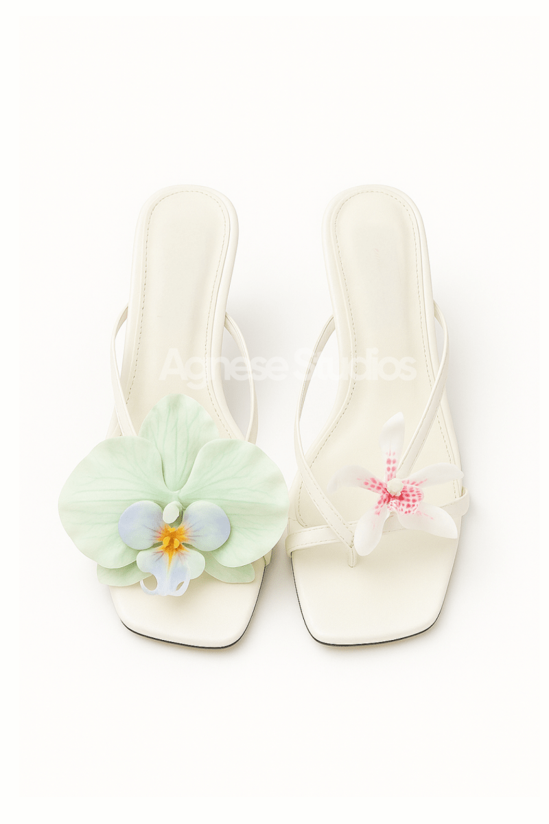 Sandales blanches Samet